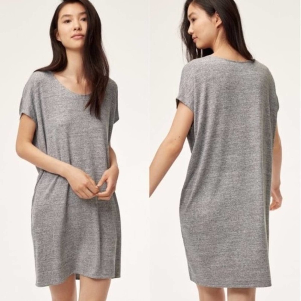 Wilfred Free Lorelei Gray T-Shirt Dress, Medium